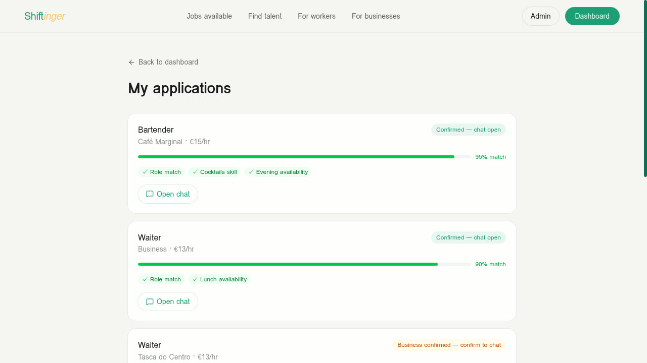 Get noticed & check applications